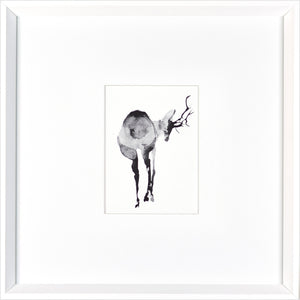 Watercolor Deer — nature and landscape fine art print shown from another angle