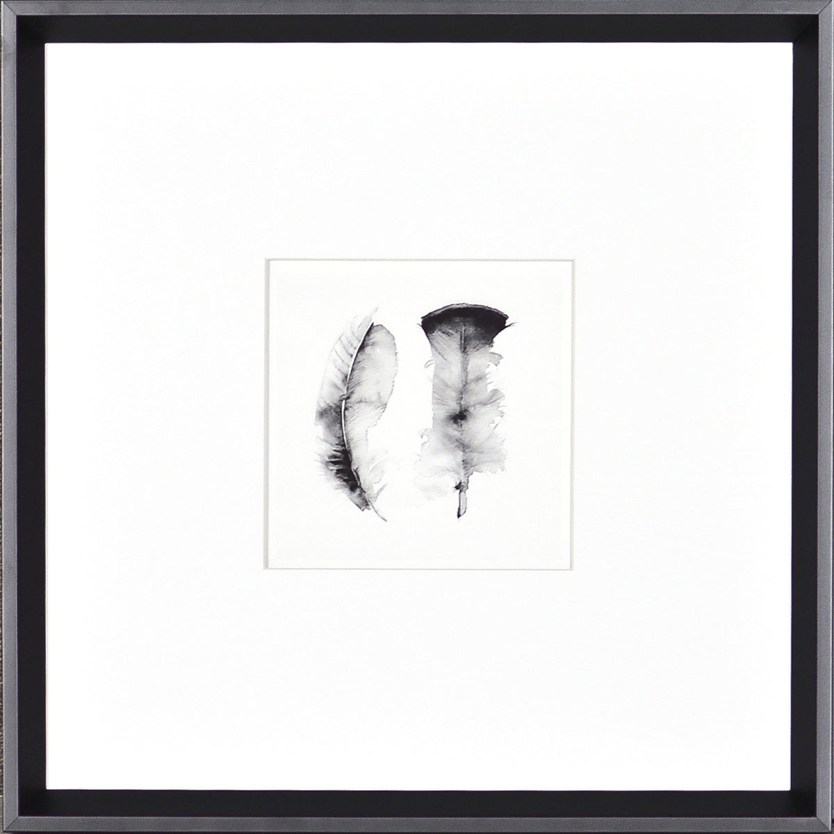 Watercolor Feathers — nature and landscape fine art print in neutral tones at Laurie Yapp Home