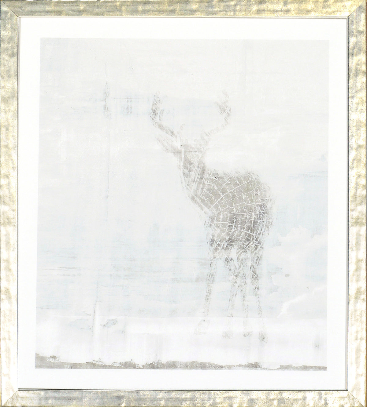 Deer Silhouettes – Taupe II — nature and landscape fine art print in neutral tones at Laurie Yapp Home