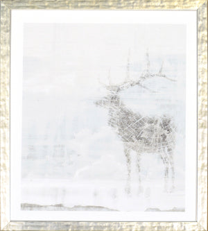 Deer Silhouettes – Taupe III — nature and landscape fine art print in neutral tones at Laurie Yapp Home