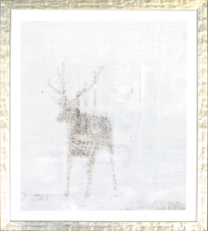 Deer Silhouettes – Taupe V — nature and landscape fine art print in neutral tones at Laurie Yapp Home