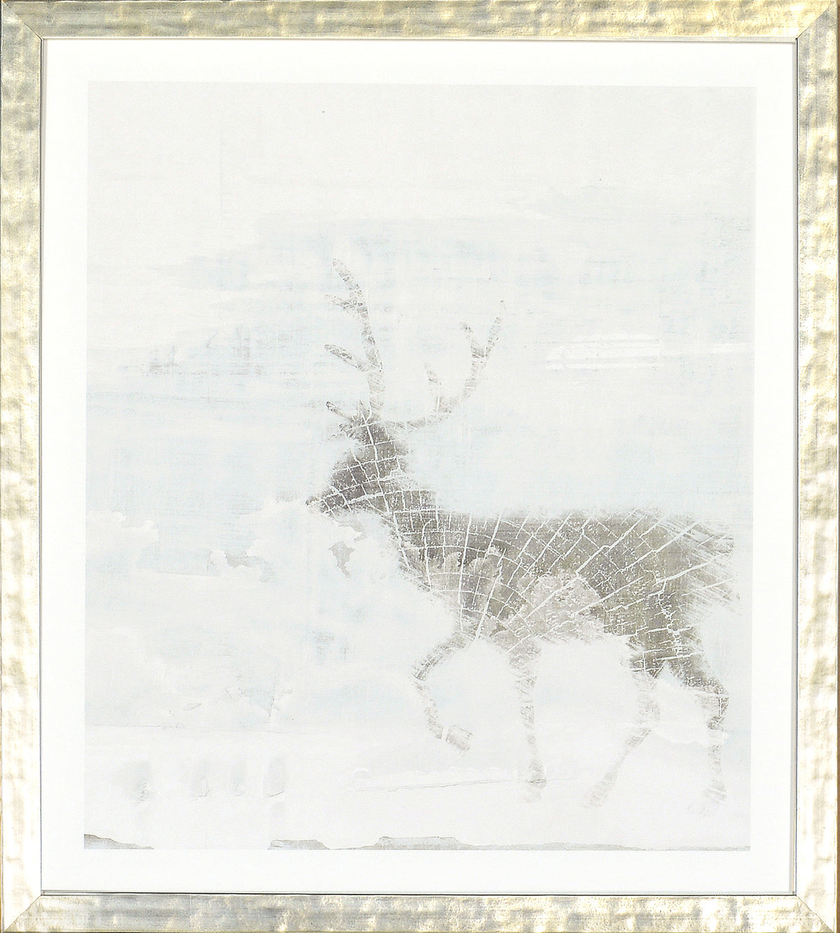 Deer Silhouettes – Taupe VI — nature and landscape fine art print in neutral tones at Laurie Yapp Home