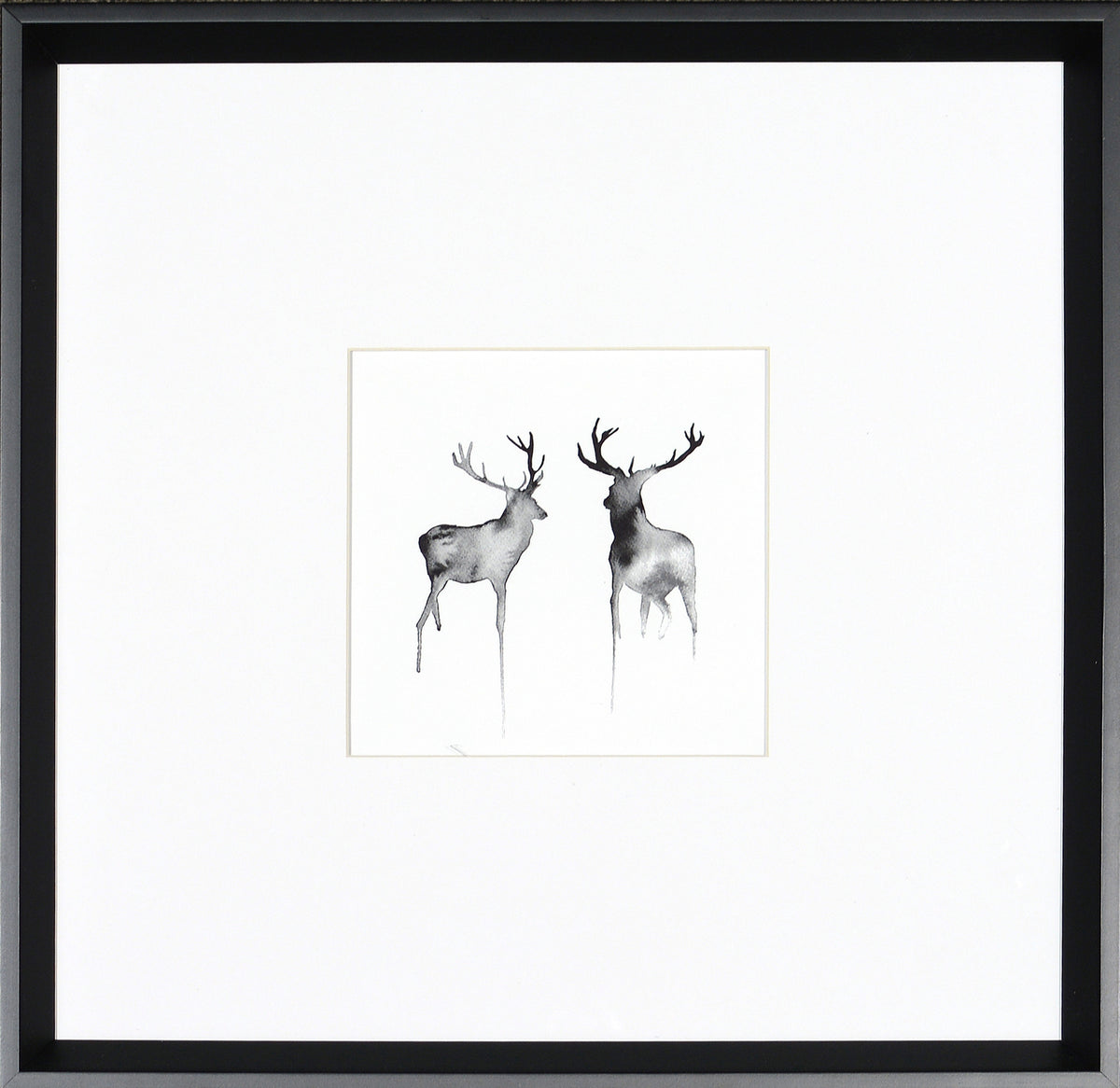 Two Stag — nature and landscape fine art print in neutral tones at Laurie Yapp Home