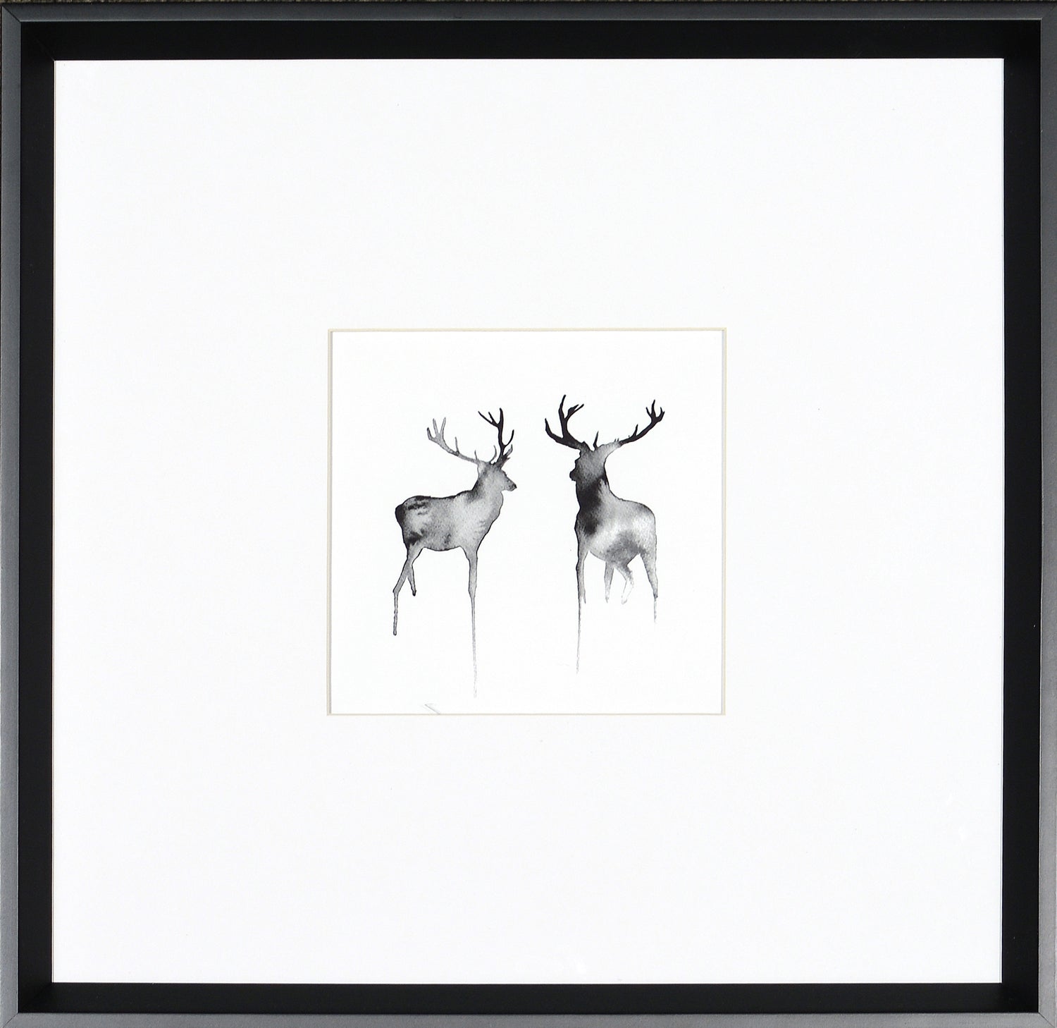 Two Stag — nature and landscape fine art print in neutral tones at Laurie Yapp Home