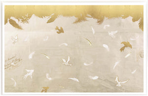 Feathered Freefall — nature and landscape fine art print shown from another angle
