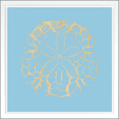 98,43 × 98,43 cm – Bleu clair, Dorure - Or