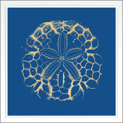38,75 × 38,75 po – Bleu foncé, Dorure – Or