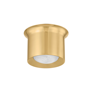 Noxon Flush Mount 7" in aged brass — a Hudson Valley flush mount for hallways, bedrooms, and entryways at Laurie Yapp Home.