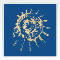 38,75 × 38,75 po – Bleu foncé, Dorure - Or