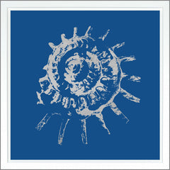 98,42 × 98,42 cm – Bleu foncé, Ornement - Argent