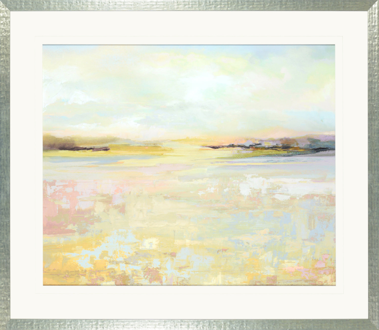 Glaslyn wall art featuring soft pastel colors and abstract landscape design