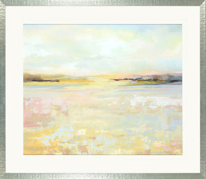 Glaslyn wall art featuring soft pastel colors and abstract landscape design