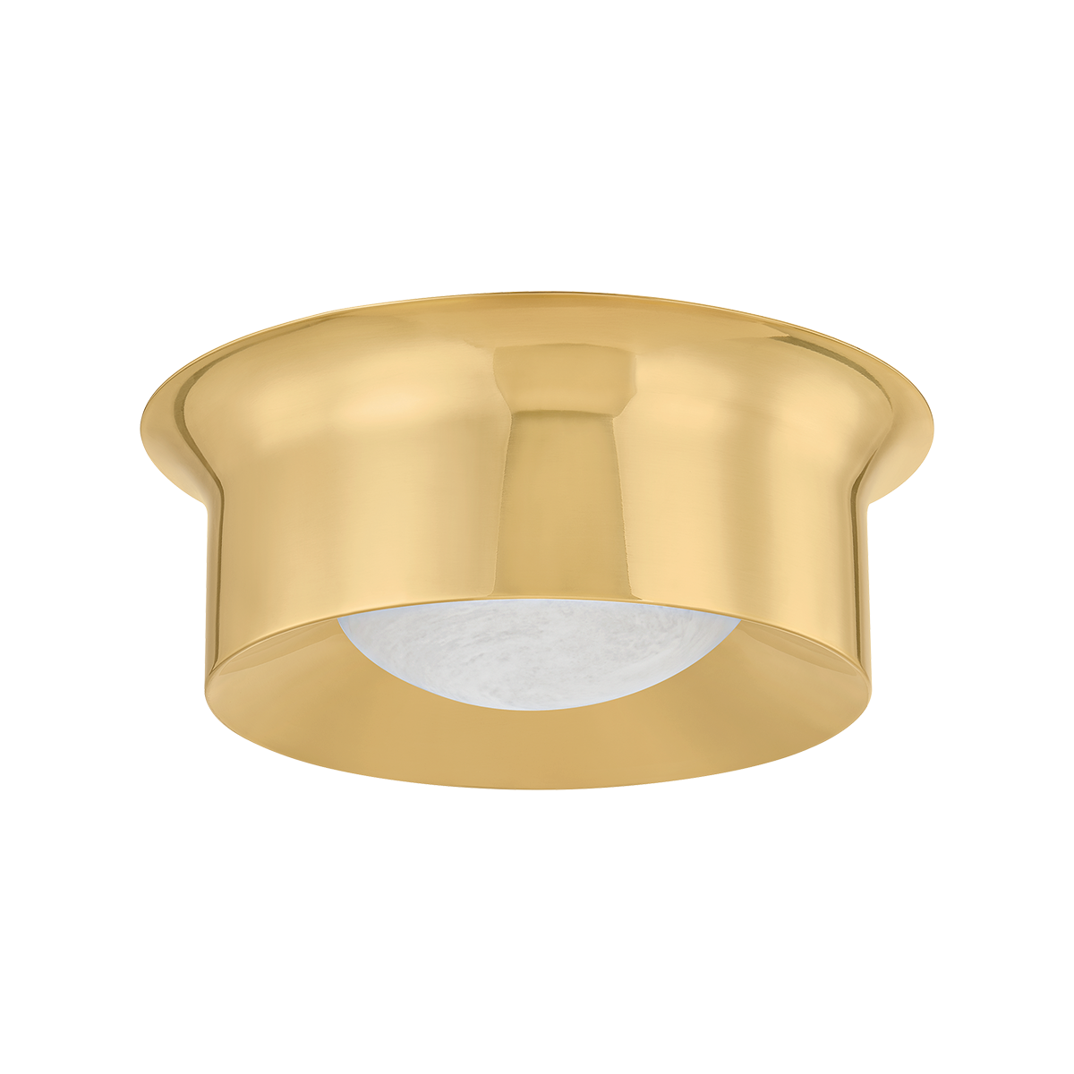 Noxon Flush Mount 13.75" in aged brass — a Hudson Valley flush mount for hallways, bedrooms, and entryways at Laurie Yapp Home.