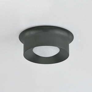 Close-up of the Noxon Flush Mount 13.75" in dark bronze showing the shade profile and mounting canopy.