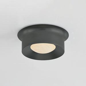 Close-up of the Noxon Flush Mount 13.75" in dark bronze showing the shade profile and mounting canopy.