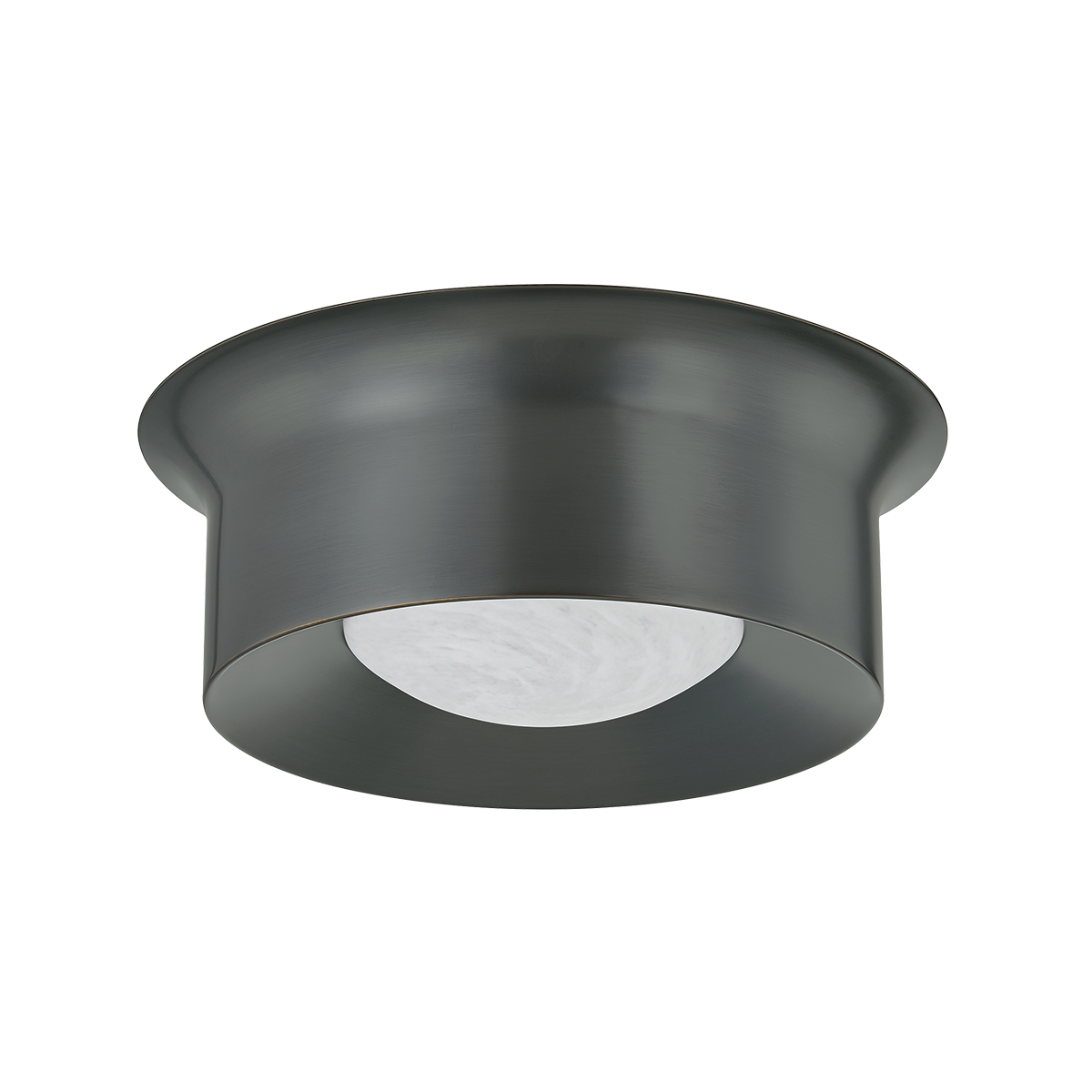 Noxon Flush Mount 13.75" in dark bronze shown from a second angle to highlight the shade profile and mounting canopy.