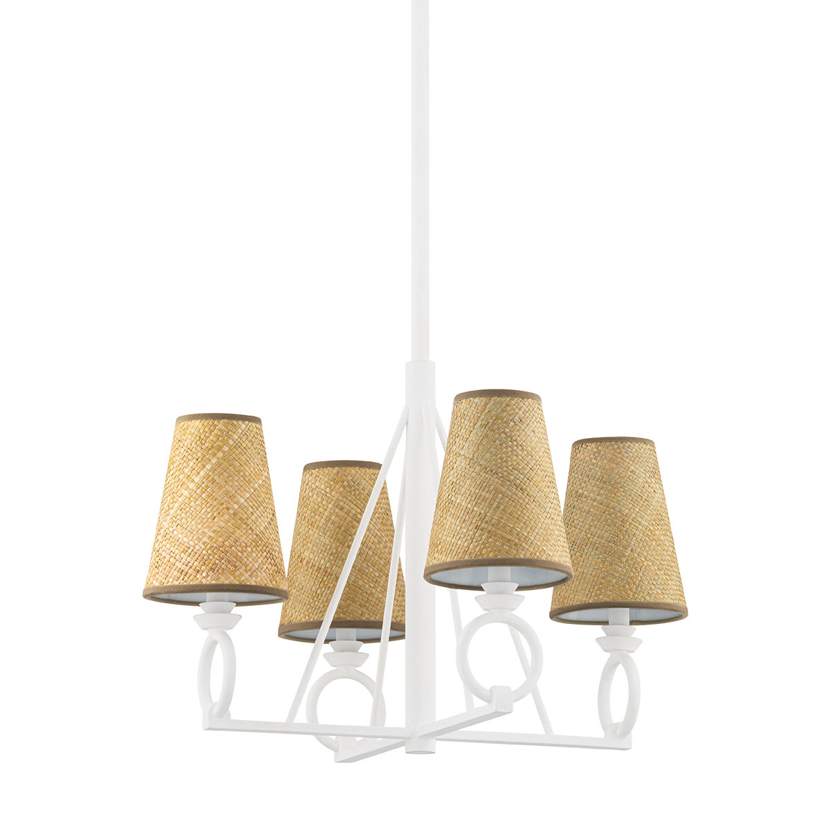 Pendelton Chandelier 24" shown from a second angle to highlight the frame, arms, and shade detail.