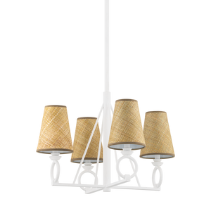 Pendelton Chandelier 24" shown from a second angle to highlight the frame, arms, and shade detail.