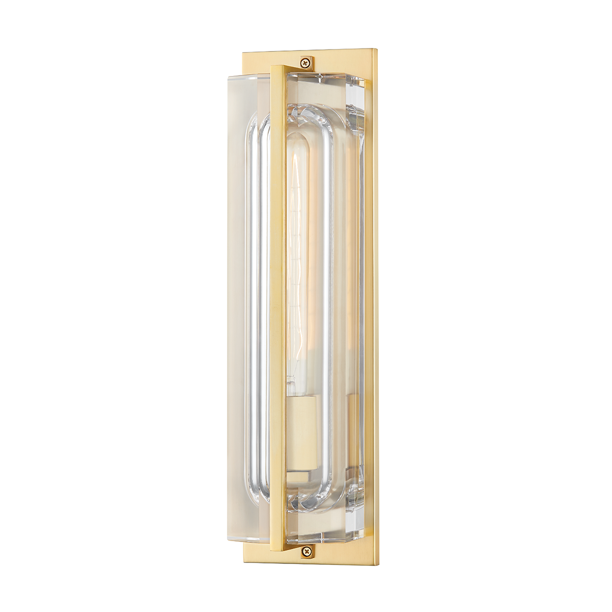 Hawkins Wall Sconce in aged brass — a Hudson Valley wall sconce for bathrooms, hallways, and living rooms at Laurie Yapp Home.