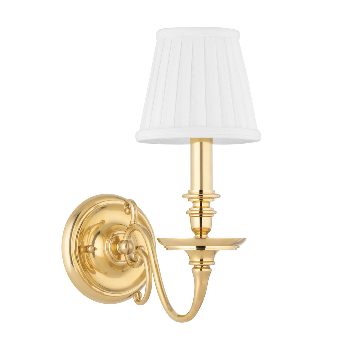 Charleston Wall Sconce 5.5" in aged brass — a Hudson Valley wall sconce for bathrooms, hallways, and living rooms at Laurie Yapp Home.