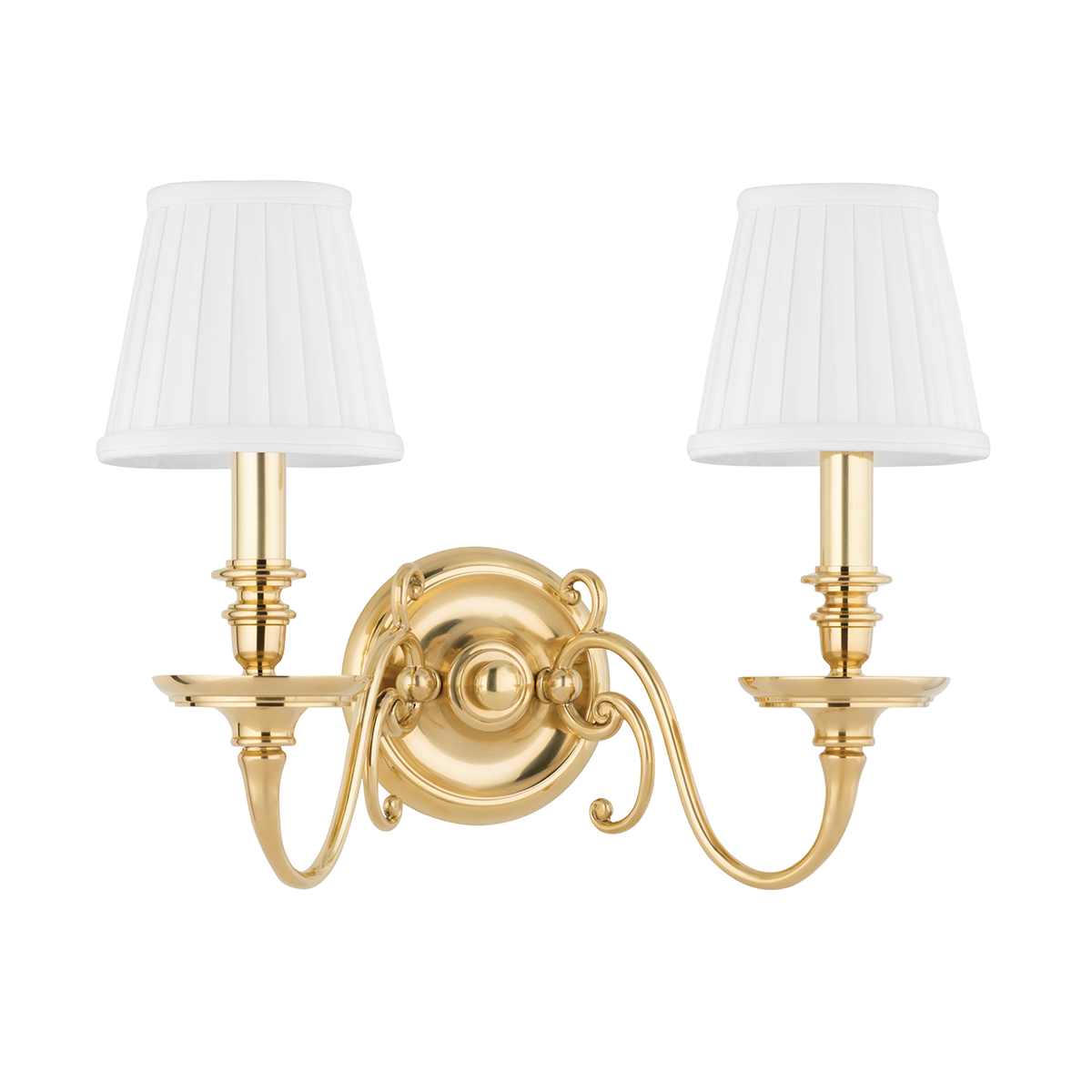 Charleston Wall Sconce 16" in aged brass — a Hudson Valley wall sconce for bathrooms, hallways, and living rooms at Laurie Yapp Home.
