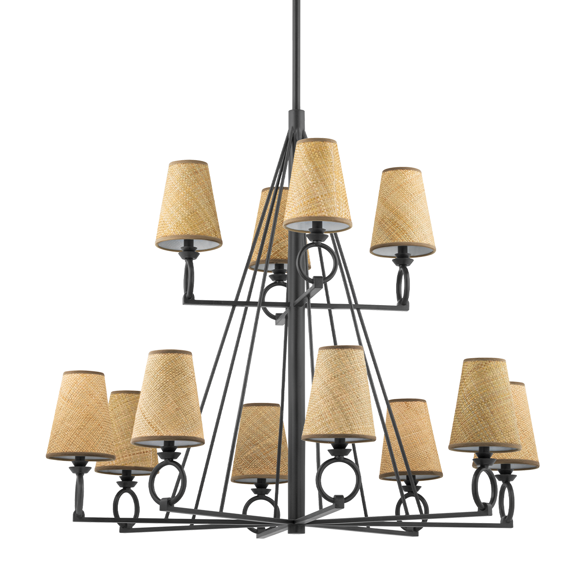 Pendelton Chandelier 44" — a Hudson Valley chandelier for dining rooms, entries, and living rooms at Laurie Yapp Home.