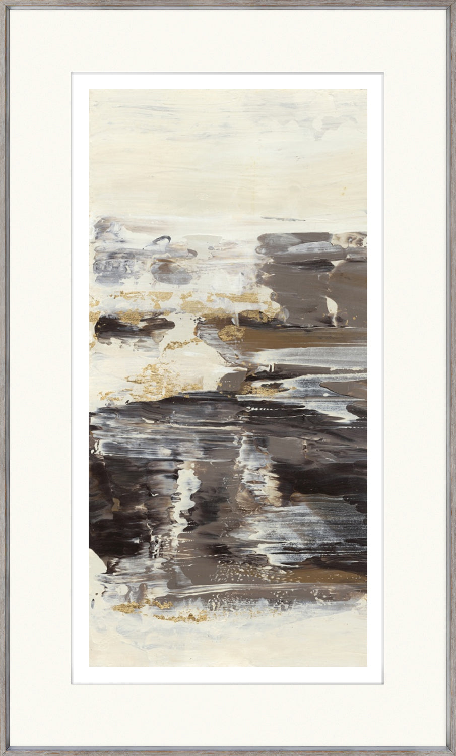 No Attachment I wall art featuring abstract brown and gold tones with a textured design