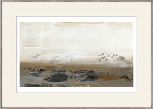 Believe In Love I wall art featuring abstract landscape in neutral tones with textured brush strokes