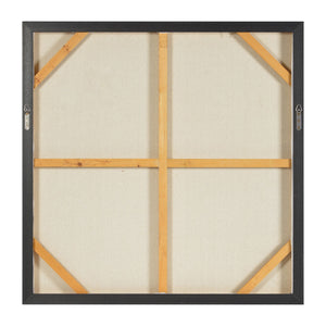 Back view of Saltoro canvas art showing wooden frame and canvas support structure.