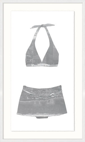 front view of SWIM CUTOUTS-GREY II luxury Artwork