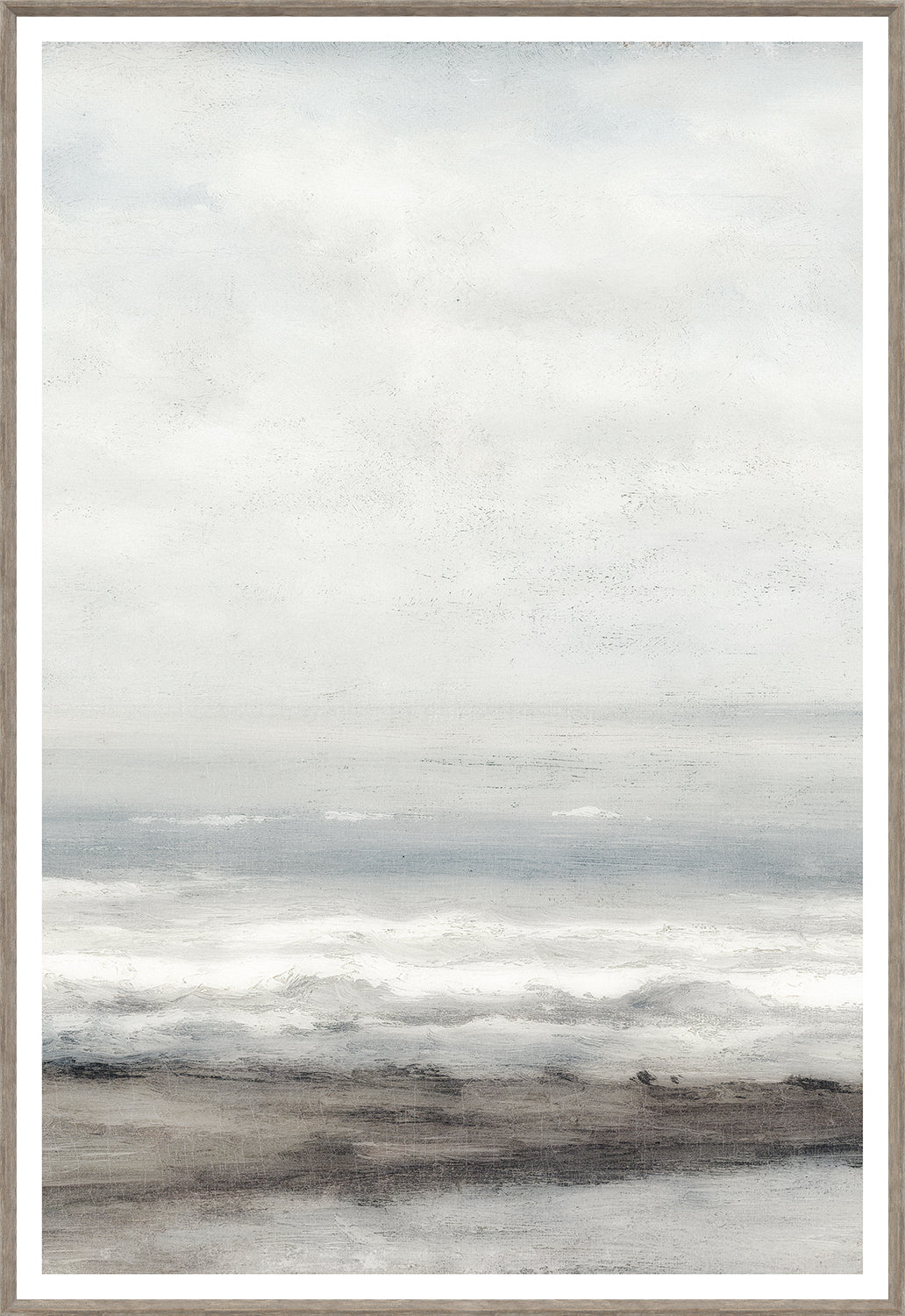 Seascape Near Heijst – Triptych — nature and landscape fine art print in cool tones at Laurie Yapp Home