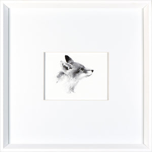 Fox Profile — nature and landscape fine art print in neutral tones at Laurie Yapp Home