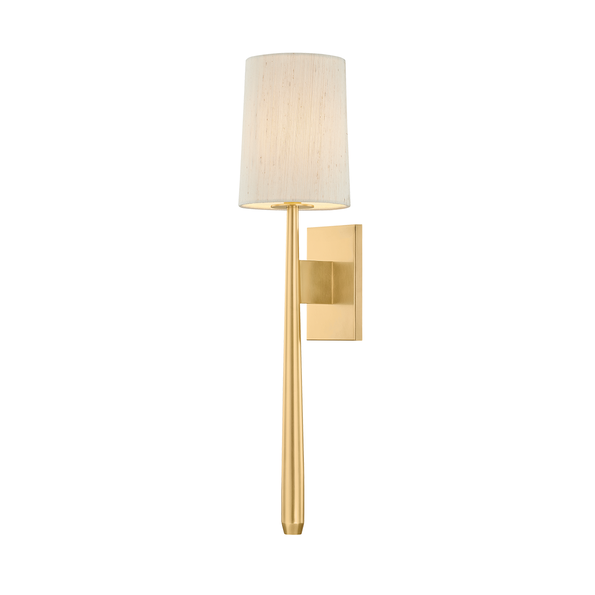 Bridgeton Wall Sconce in aged brass — a Hudson Valley wall sconce for bathrooms, hallways, and living rooms at Laurie Yapp Home.
