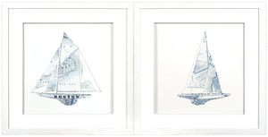 front view of SAILING – BOSTON S/2 luxury Artwork
