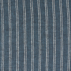 Oakley pillow featuring a textured blue fabric with white vertical stripes, showcasing a modern and stylish design.