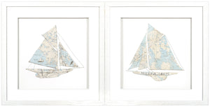 front view of SAILING – MUSKOKA LAKES S/2 luxury Artwork