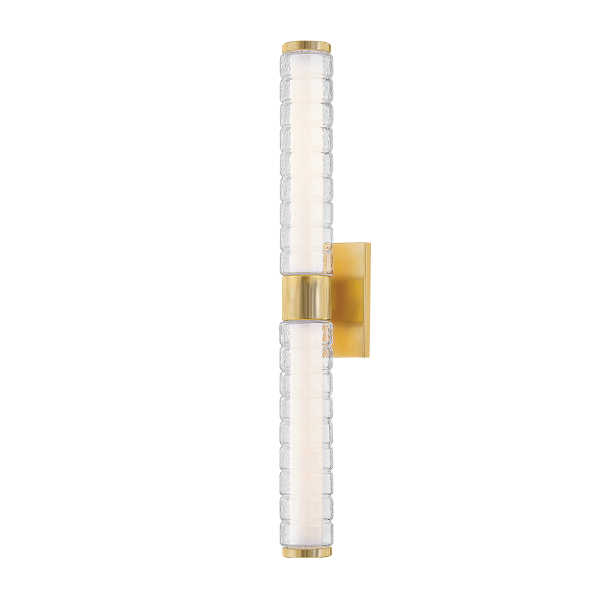Castor Bath Sconce 4.25" x 24.25" in aged brass — a Hudson Valley bath and vanity for bathrooms and powder rooms at Laurie Yapp Home.