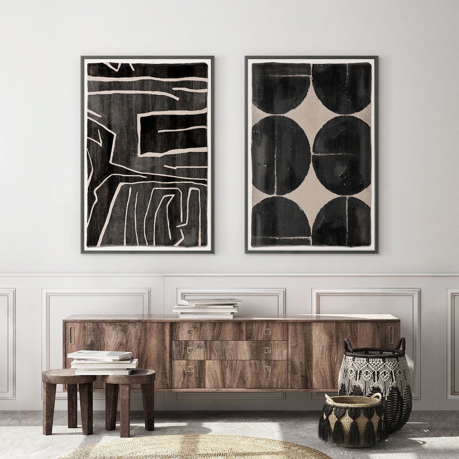 angle view of Woven Tribe I luxury Artwork