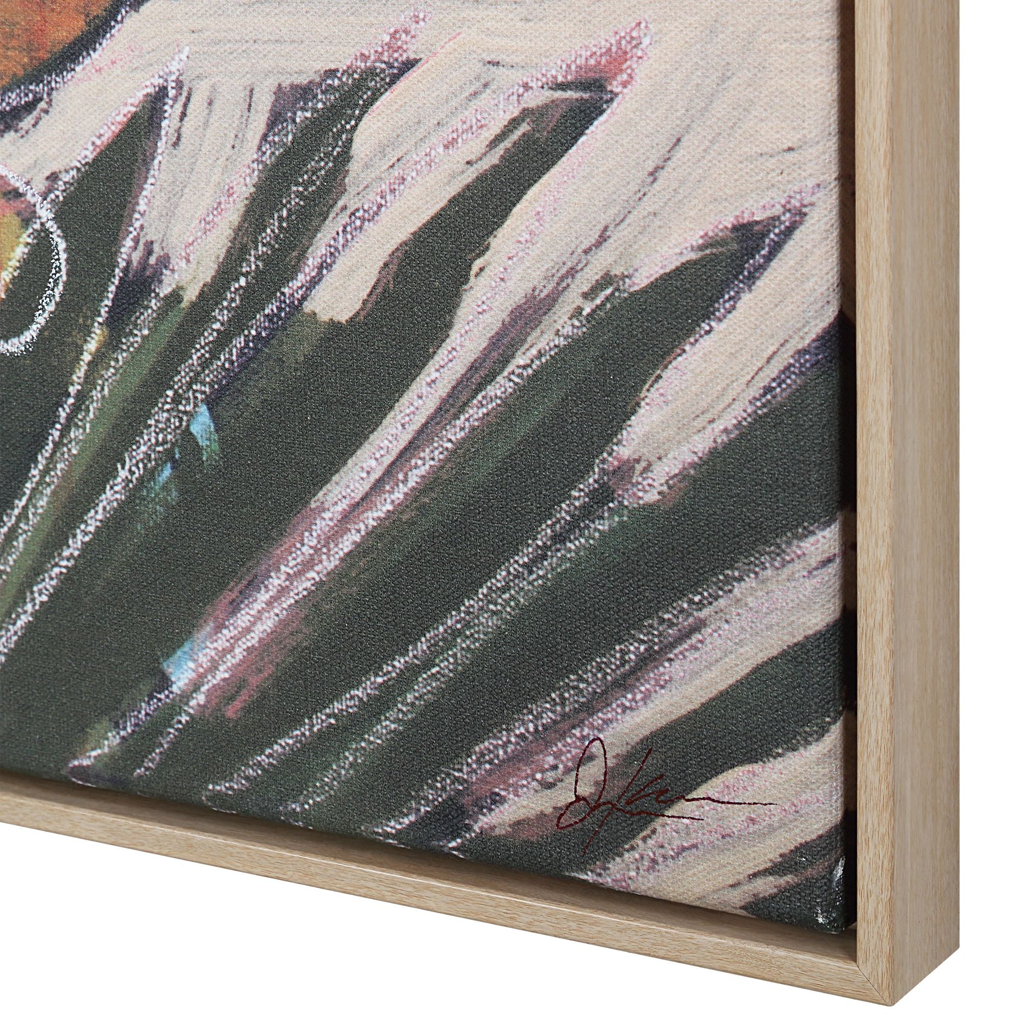 Belleza shown from the front to reveal the palette and composition.
