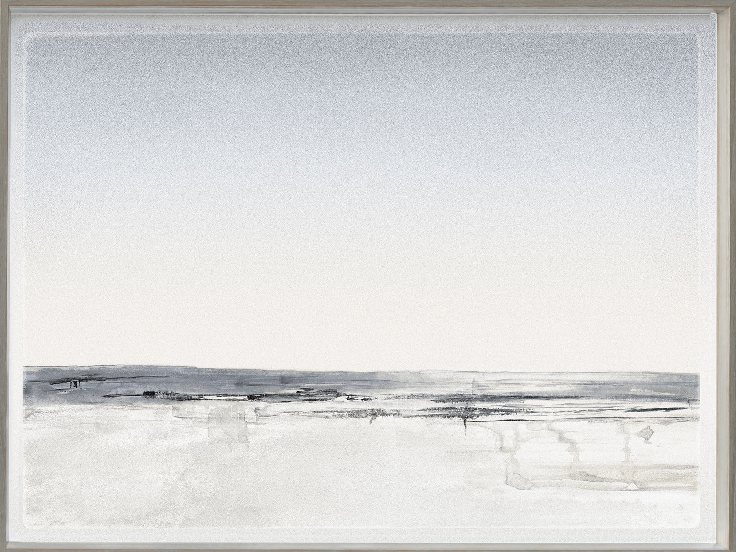 Silvered Land IV wall art featuring a soft gradient of gray and white tones