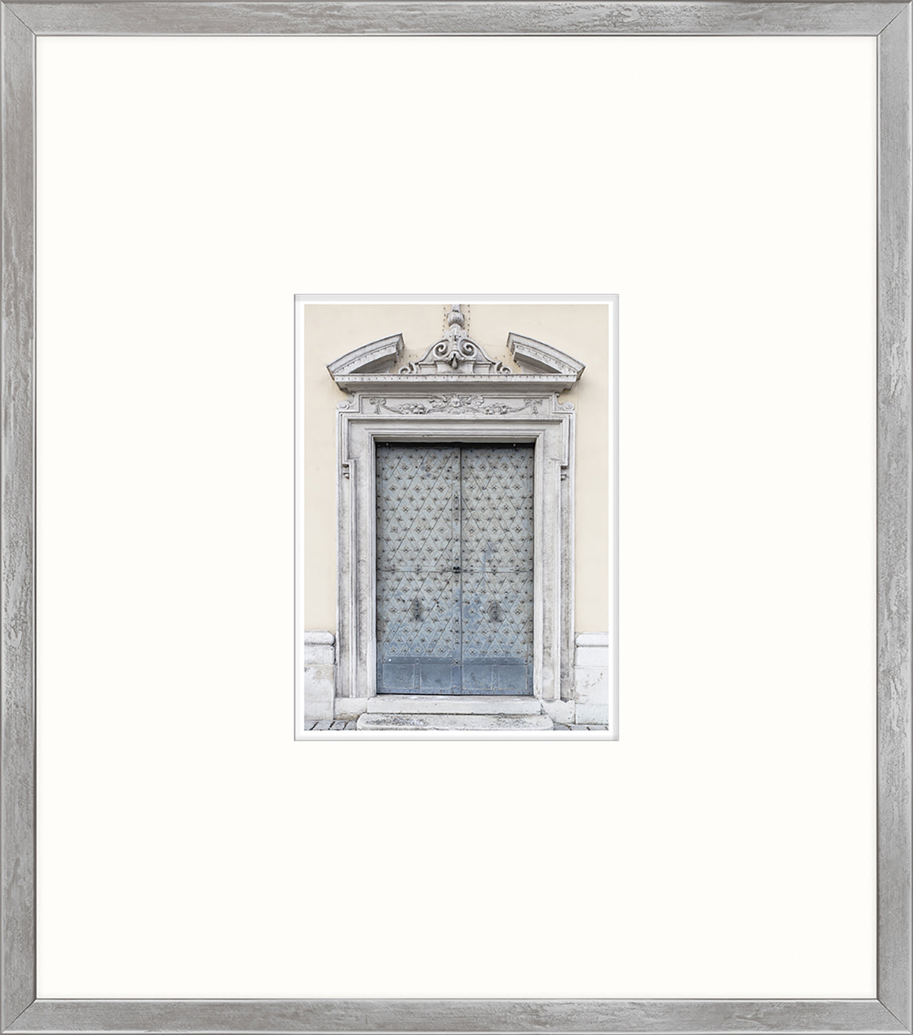 Pastel Revival Series IV wall art featuring a decorative door with intricate details and a light background.