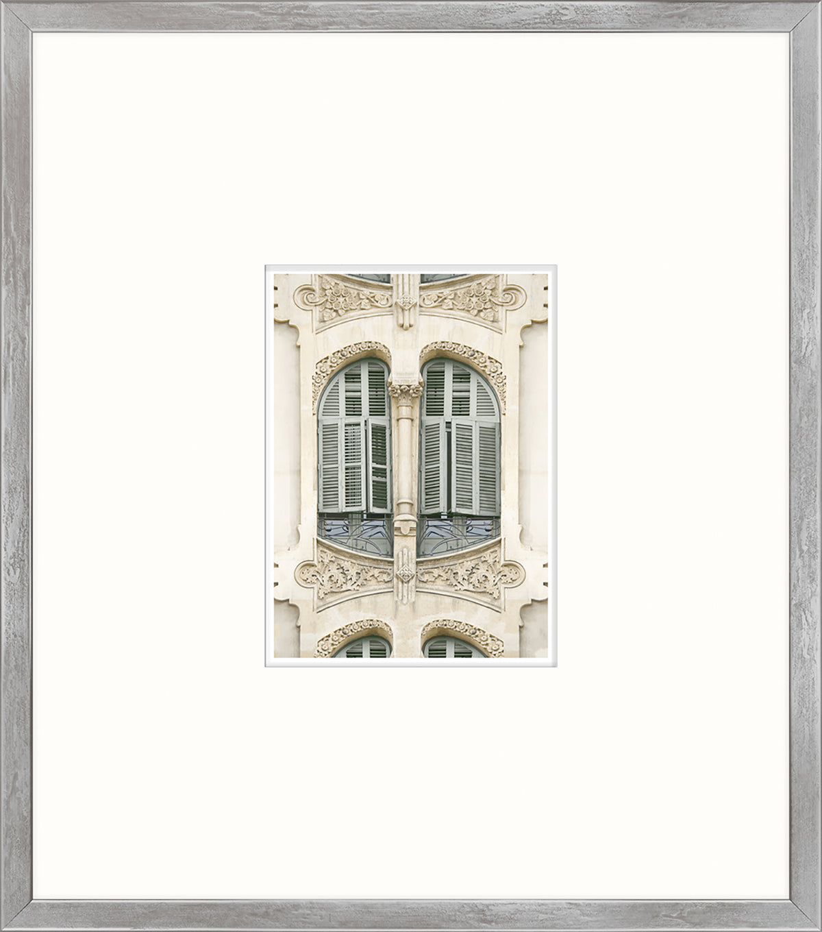 Pastel Revival Series VIII wall art featuring a detailed architectural window with shutters