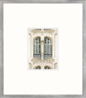 Pastel Revival Series VIII wall art featuring a detailed architectural window with shutters