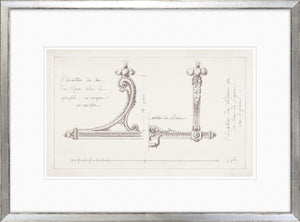 De Lalonde Design IV wall art featuring detailed architectural sketches in black and white.