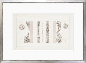 De Lalonde Design IX wall art featuring detailed architectural sketches in sepia tones.