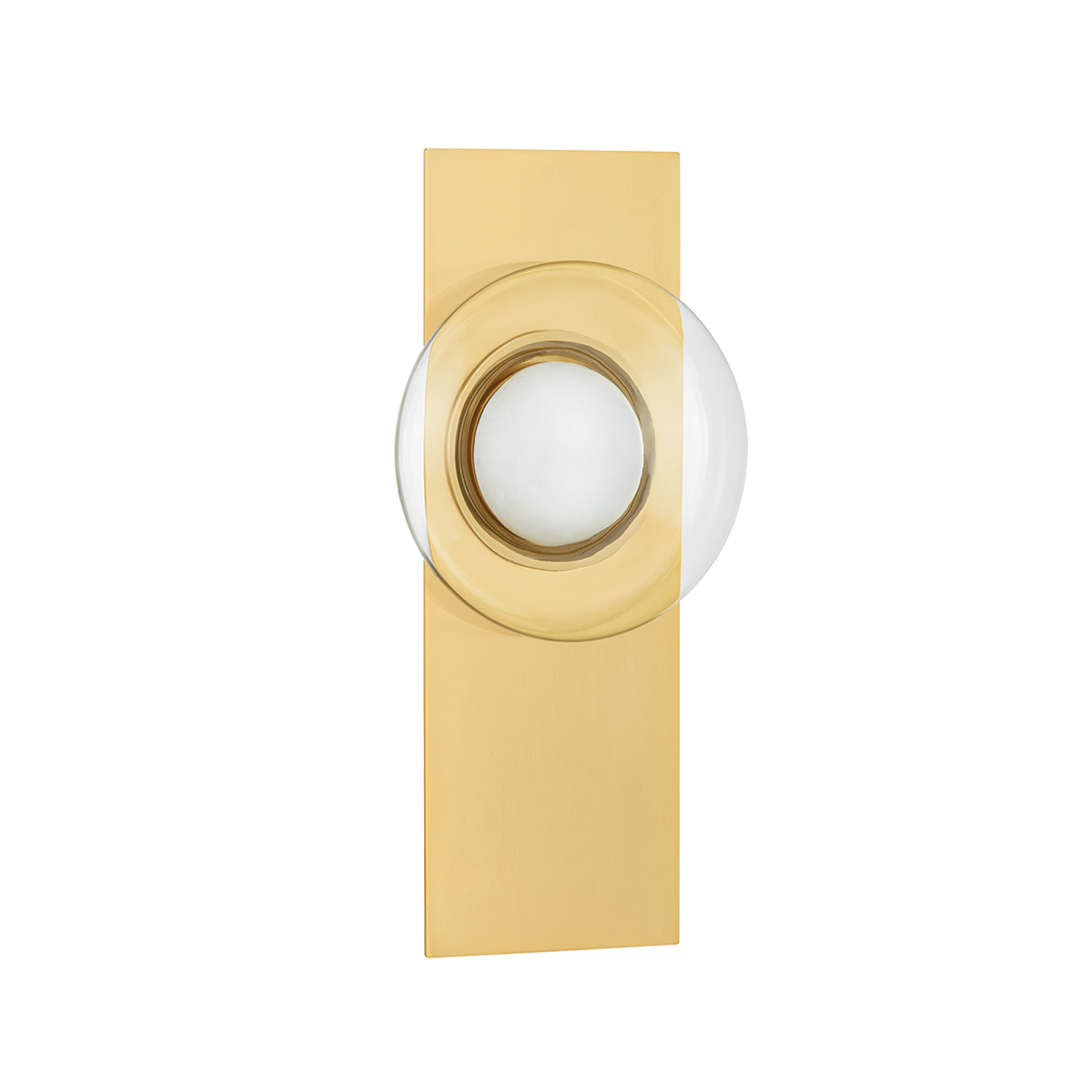 Pound Ridge Wall Sconce in aged brass — a Hudson Valley wall sconce for bathrooms, hallways, and living rooms at Laurie Yapp Home.