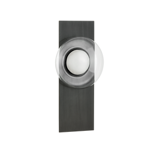 Pound Ridge Wall Sconce in dark bronze shown from a second angle to highlight the arm curve and shade silhouette.