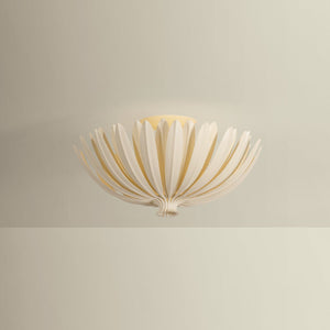 Whitfield Semi Flush shown from the front to reveal the shade profile and mounting canopy.