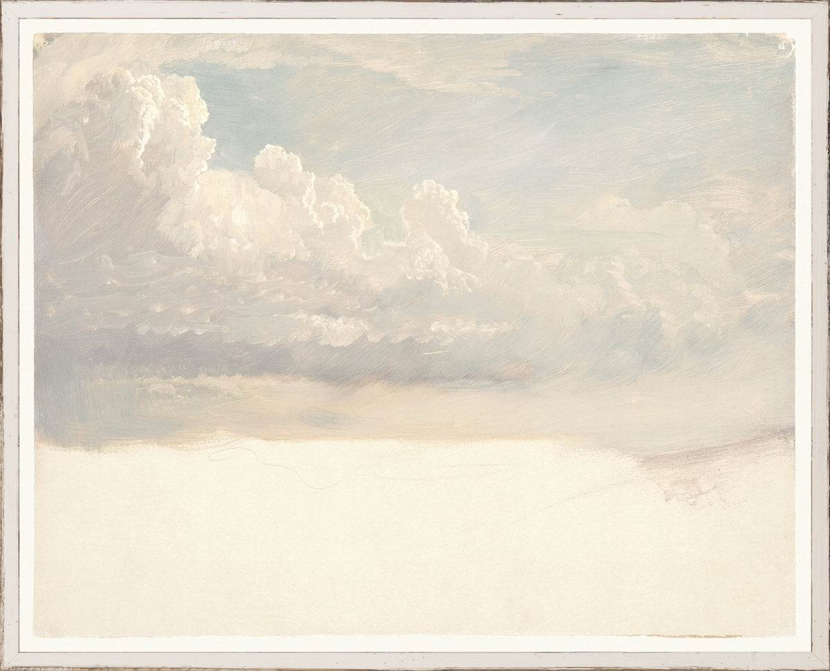 Collection 07 – Church Cloud Study I – 1871, soft pastel clouds against a light blue sky.