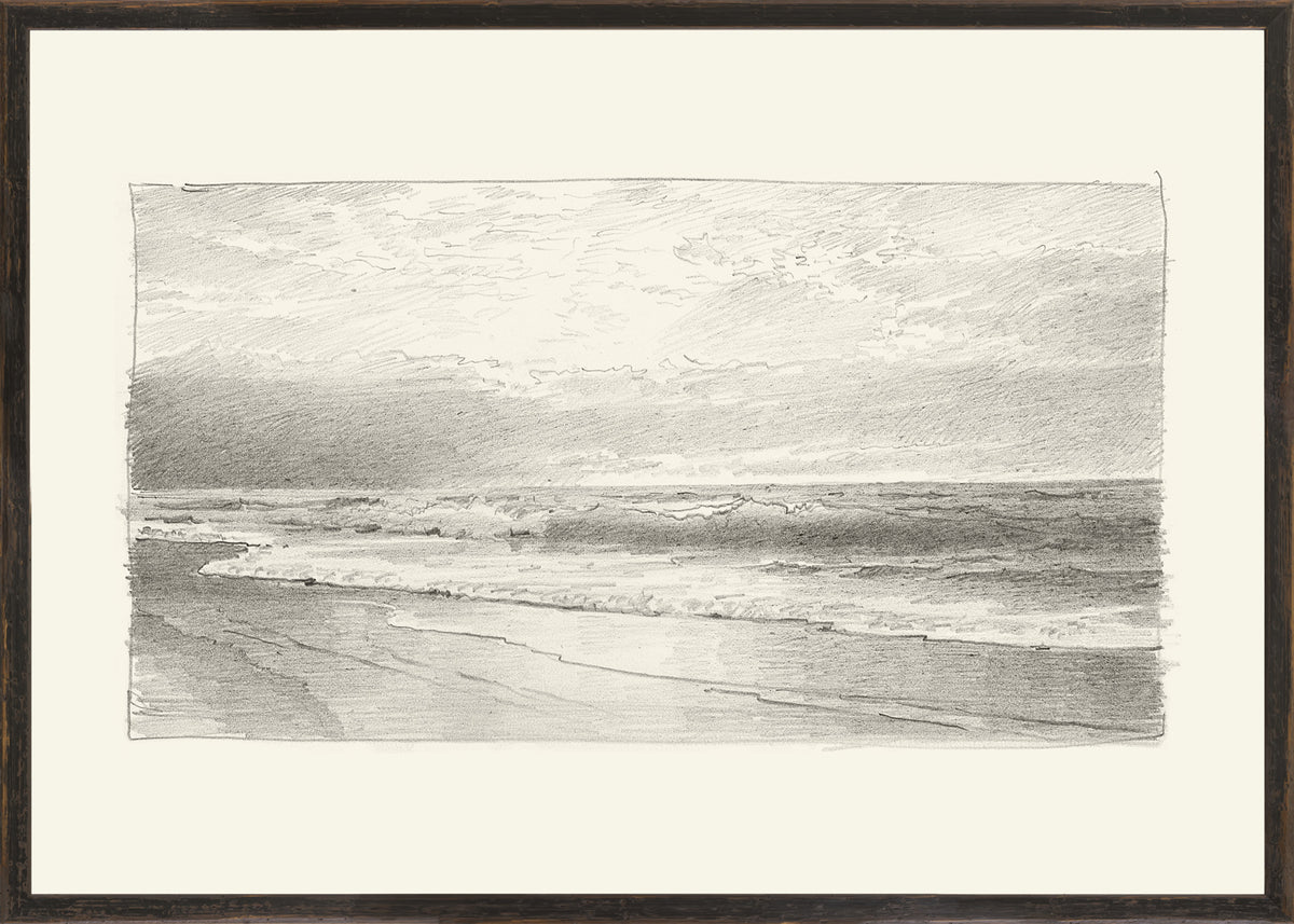 Collection 07 – Richards – Folio, Seascape II wall art featuring a serene ocean view in soft gray tones.